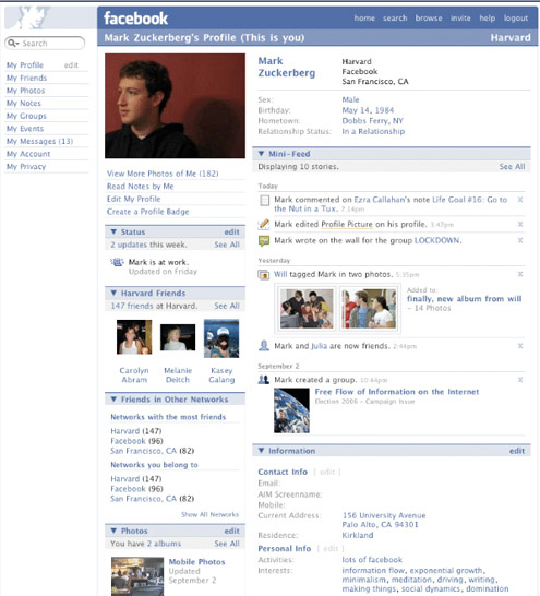 This is what Facebook looked like 5 years ago.