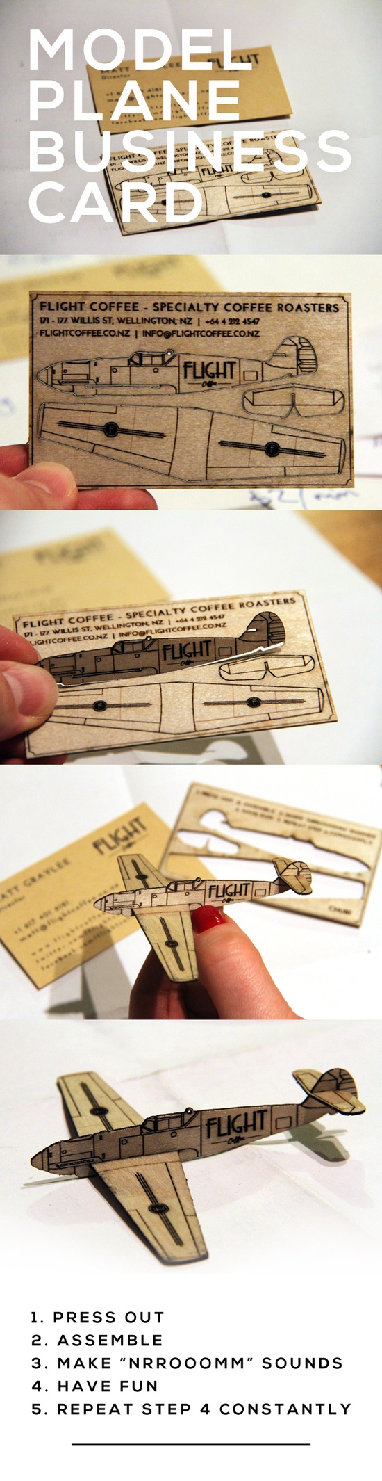 pop out business cards flight coffee